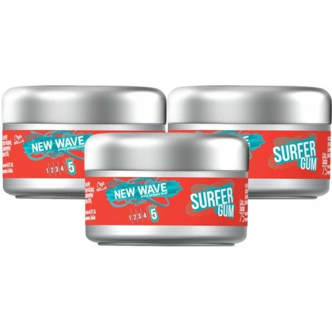 3x Wella New Wave Ultimate Effect Surfer Gum 75 ml