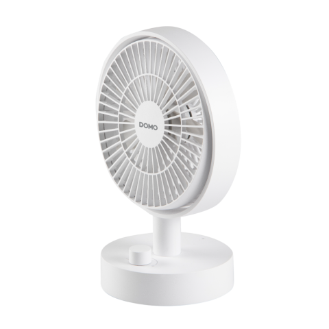 Domo Tafelventilator – Ø 15 Cm - 10 Standen Oplaadbaar Wit