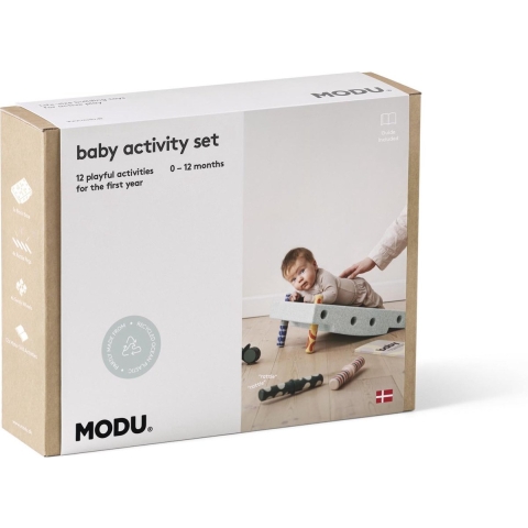 MODU Baby Motorset - 10 Onderdelen - Ocean Mint/Bos Green - MODU - OneSize - Babyspeelgoed