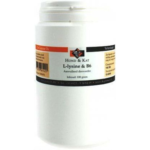 De Groene Os L-Lysine En Vit B6 Hond/Kat 100 gr