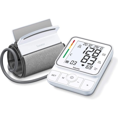Beurer BM 51 Comfort Bloeddrukmeter bovenarm - EasyClip manchet 22-42 cm - Met 1 hand aan te brengen - Test: zeer goed - App: Health Manager Pro - Onregelmatige hartslag - 2 Gebruikers - XL verlicht display - 5 Jaar garantie