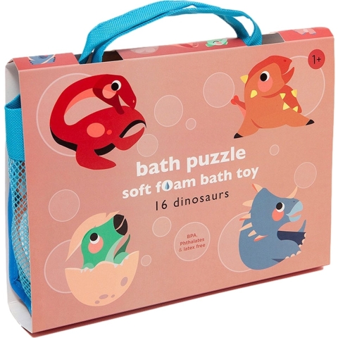 Petit Monkey Badspeelgoed - Puzzel - 16 stk - Dinosaurs - Petit Monkey - OneSize - Badspeelgoed