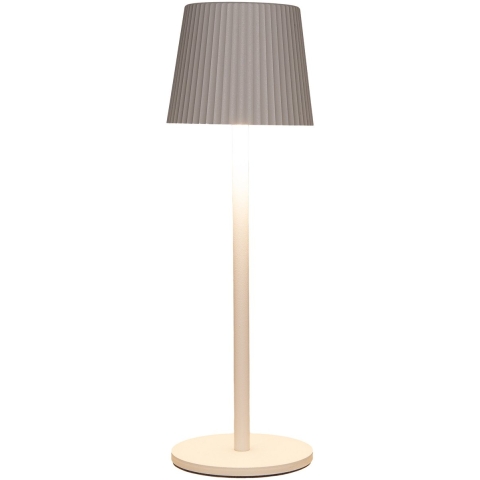 Portable tafellamp Glambiance - wit - 27 cm - aanraaksensor - draadloos/oplaadbaar USB - binnen/bu -