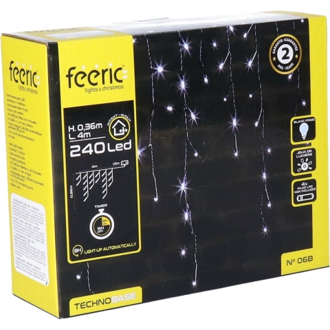 Ijspegelverlichting - 240 led lampjes - helder wit - 400 cm- buiten - 8 functies -batterij -