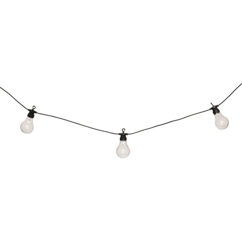 Atmosphera Solar tuin feestlampjes snoer - kunststof - transparant - 490 cm - buiten - Led licht -