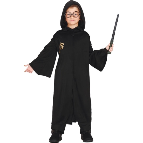 Tovenaar Harry cape met capuchon voor kinderen 5-6 jaar (110-116) -