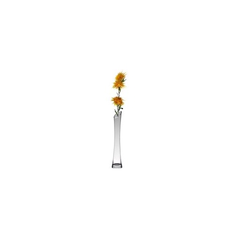 Hakbijl glass bloemenvaas - transparant - D7 x H24 cm - glas -