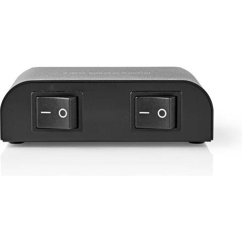 Nedis ASWI2612BK Luidsprekerschakelaar 2 Poorten Schroefklem Zwart