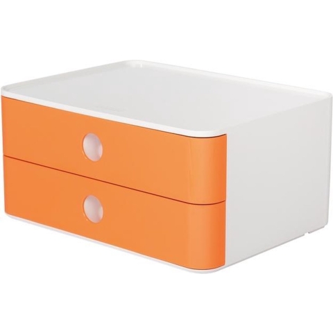 HAN HA-1120-81 Smart-box Allison Met 2 Lades Abrikoos Oranje, Stapelbaar