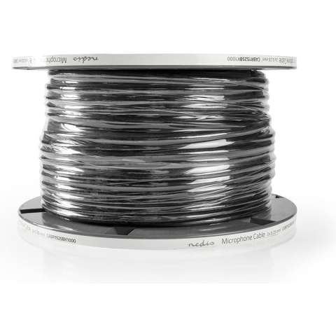 Nedis Microfoonkabel | 2x 0.25 mm² | 100 m | 1 stuks - CABR1525BK1000 CABR1525BK1000