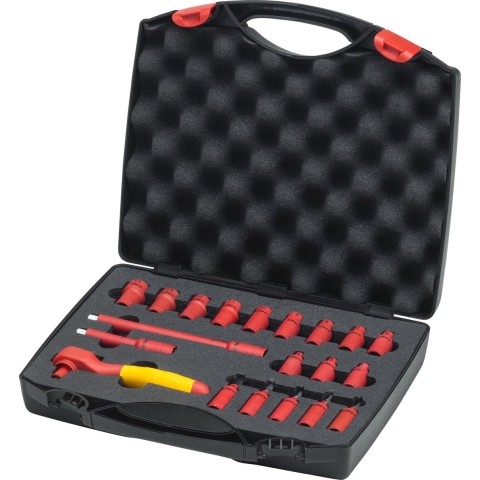 Wiha Ratelsleutelset geïsoleerd | 1/4" | 21-delig | incl. koffer - 43025 - 43025