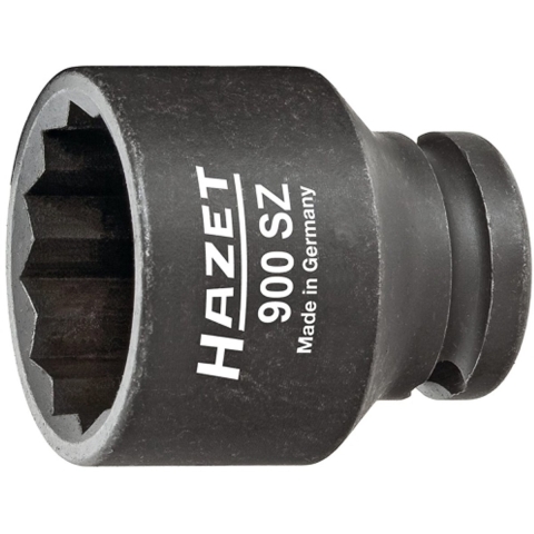 HAZET Krachtdopsleutel 900SZ-12 · 1/2 inch (12,5 mm) vierkant hol · Buitentwaalfkant tractieprofiel · SW 12 mm