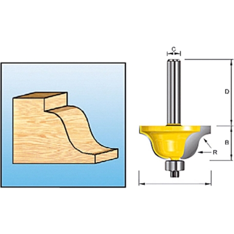 Makita Accessoires lijstfrees+lag. HM 34,9mm S8 - D-11558