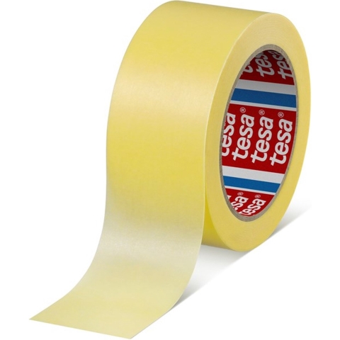 Tesa Precisie afplaktape | glad | geel | lengte 50 m | breedte 50 mm | wiel | 3 stuks - 04334-00004-00 - 04334-00004-00