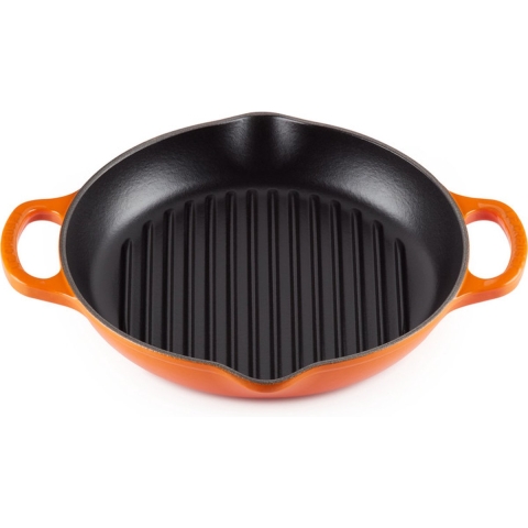 Le Creuset Grillplaat Signature - Oranjerood - Hoog - ø 25 cm