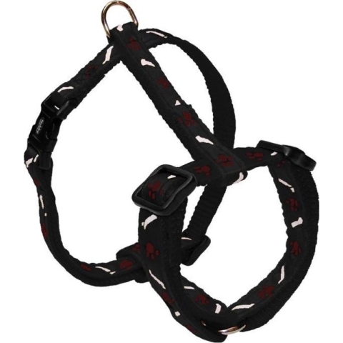 Nobby puppy tuig met print zwart 35 cm - 1 ST