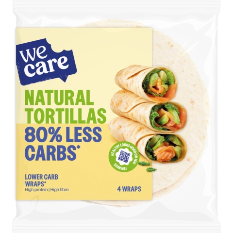 3x WeCare Lower Carb Tortillas Naturel 160 gr