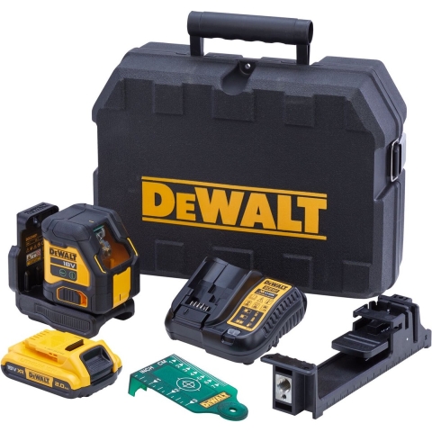 DeWALT DCLE34021D1 18V Kruislijnlaser Set In Koffer - Groen - 2x 55m - 2 Lijnen - IP54