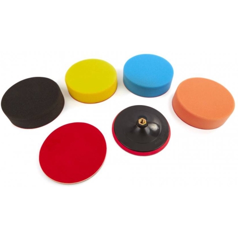 HBM 6-delige 180 mm polijstset met M14 opname