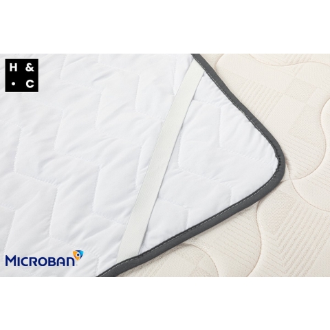 H&C Matrasbeschermer– Antibacterieel&Anti-huisstofmijt– 90 x 200 cm – Wit