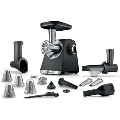 BOSCH Serie 6 MFWS660B Vleesmolen - 500 W - 3 Hakborden - Zwart