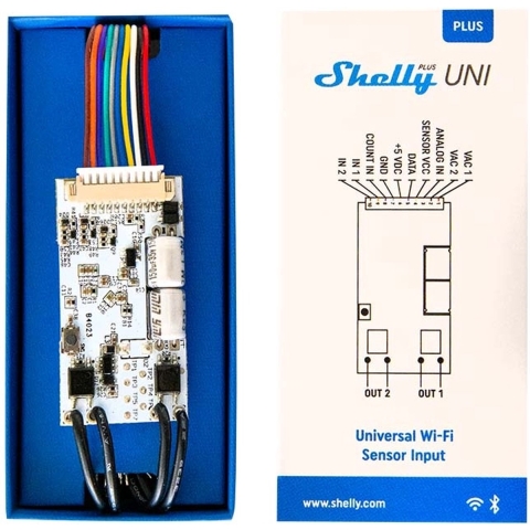 Shelly Shelly Plus Uni Universele module WiFi, Bluetooth