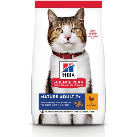Hill&apos;s Mature Adult 7+ met kip kattenvoer 10 kg