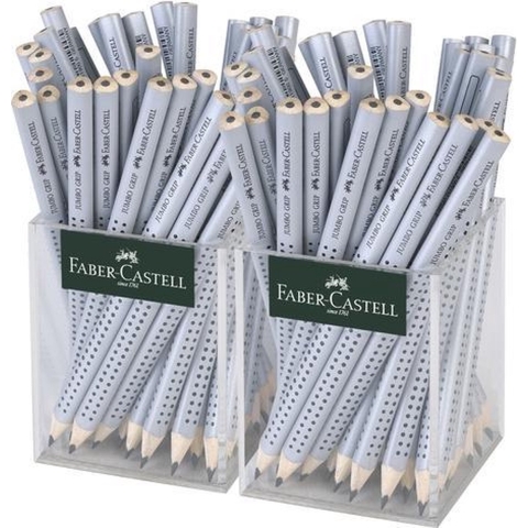 Faber Castell FC-111965 Potlood Jumbo Grip 2 Kokers Van 36 Stuks Zilver