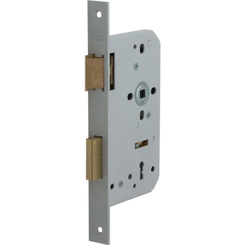 Nemef 666 Deurslot | DM60mm | S72mm | krukgat 8mm | voorplaat staal gelakt 24x235mm rechthoekig | messing dag- en nachtschoot | DR 2+4 - 9066604652