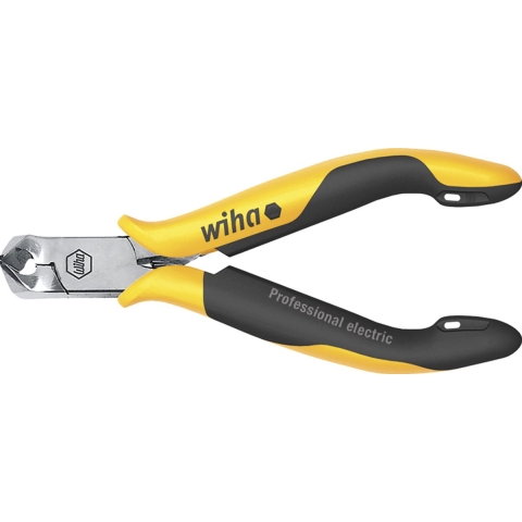 Wiha Schuine kopkniptang Professional ESD brede kop | ca. 29° | met kleine facet | 115mm/4 1/2" - 26835 - 26835