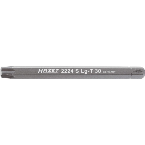 HAZET Bit 2224SLG-T30 · 5/16 inch (8 mm) zeskant massief · Binnen-TORX®-profiel · SW T30