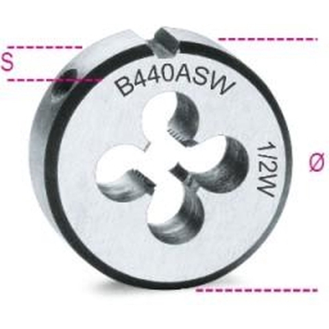 Beta Snijplaten, Whitworth draad verchroomd staal 440ASW 9/16 - 004400209