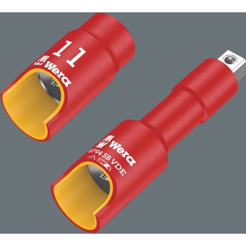 Wera 8790 B Zyklop VDE doppen, geïsoleerd, voorzien van 3/8" aandrijving, 7.0 x 46.0 mm - 1 stuk(s) - 05004951001
