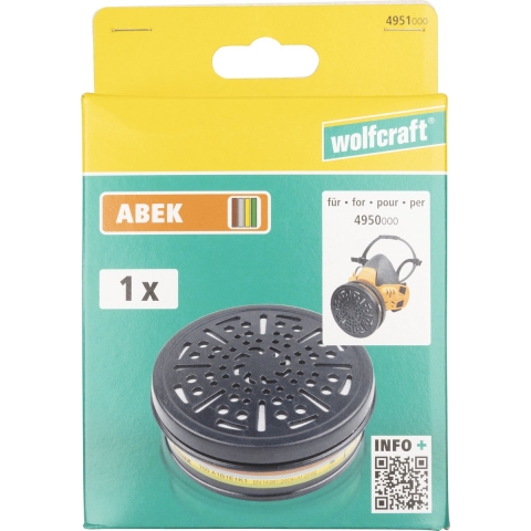 Wolfcraft Adembeschermingsfilter | ABEK | 1 stuk - 4951000