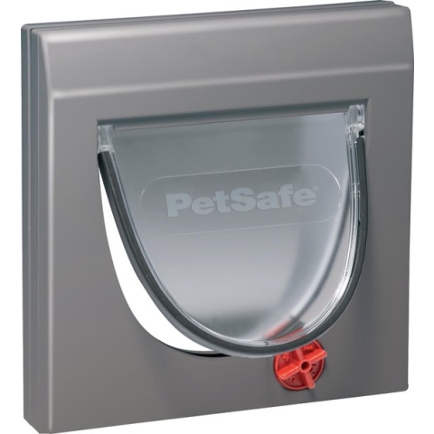 Staywell Classic Manual 4-Way Locking Cat Flap - Grijs w/tunnel