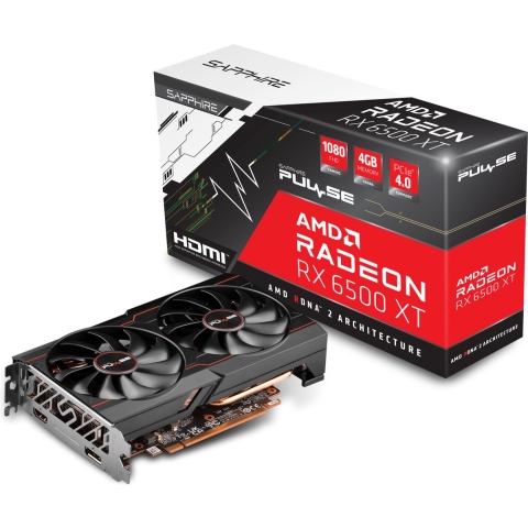 Sapphire AMD Radeon Graphics RX 6500 XT Videokaart 4 GB GDDR6-RAM PCIe
