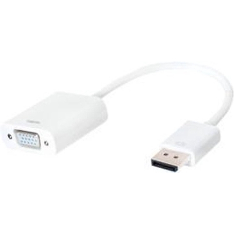 LogiLink CV0059B Adapter [1x DisplayPort stekker - 1x VGA-bus] Wit 15.00 cm