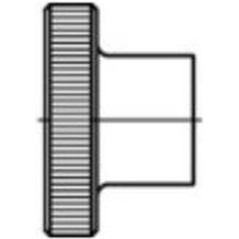 TOOLCRAFT 1060876 Kartelmoeren M3 DIN 466 RVS 25 stuk(s)
