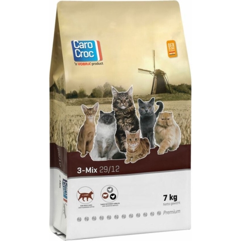 Carocroc Kat 3-Mix Adult - Gevogelte/Rund - Kattenvoer - 7 kg