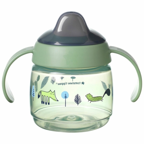 2x Tommee Tippee Close To Nature Drinkbeker First Trainer Cup Groen 4m+ 190 ml