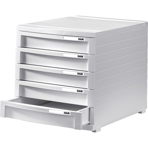 HAN CONTUR 1505-12 Ladebox Wit DIN A4, DIN B4, DIN C4 Aantal lades: 5