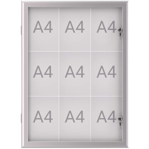 Maul Wissellijst MAULexcite Voor papierformaat: 9 x DIN A4 Tegen regen beschermde buitenruimte 6653908 Aluminium Zilver 1 stuk(s)