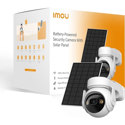 IMOU Cell PT Solar Kit Imou-KIT/IPC-K9EP-3T0WE/FSP12-TYPEC IP Bewakingscamera WiFi 2304 x 1296 Pixel