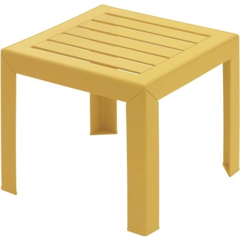 Miami bijzet tuintafel 40x40cm geel