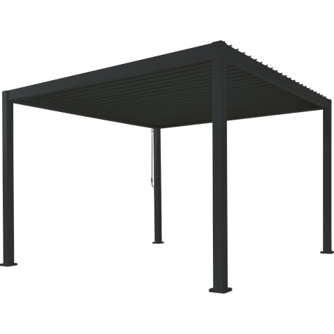 Overkapping vierkant L Rota 360 cm x 360 cm Matt royal grey - Suns
