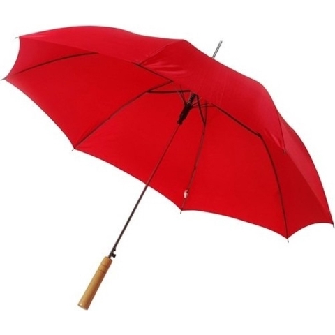 Automatische paraplu - 3x - rood - Dia 102 cm - groot formaat paraplu - houten handvat - Regen -