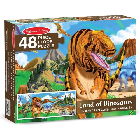Mega puzzel dinosaurus - 48 stukjes - 127 x 46 cm - kinderpuzzel - dino -