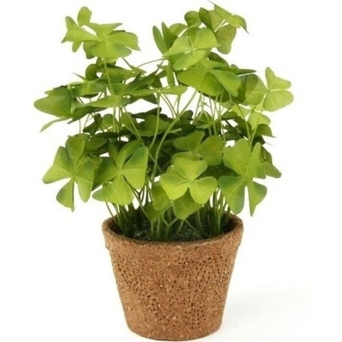 Kunstplant klavertje groen in pot 25 cm -