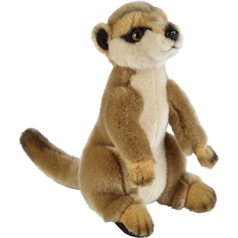 Pluche bruine stokstaartje knuffel 28 cm speelgoed -