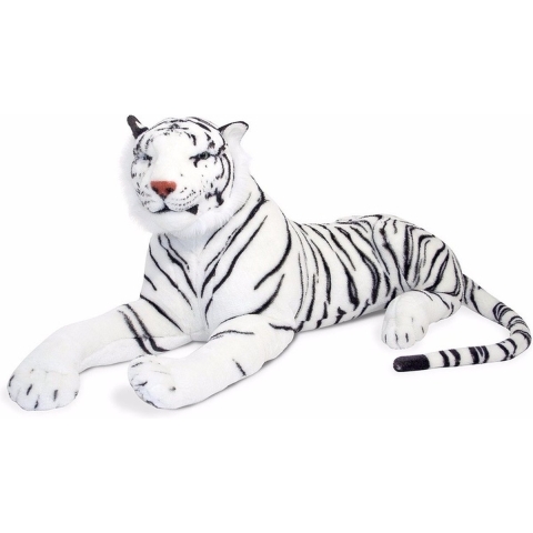 Mega witte tijger knuffel 100 cm -